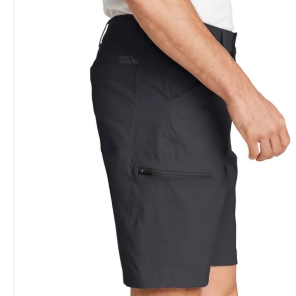 New Mens Eddie Bauer charcoal Rainier 10’ tech short lightweight water repellent - Picture 4 of 7